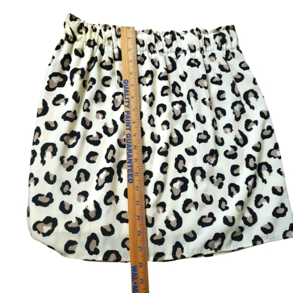 Vintage Dina Be Casual Skirt 100% Polyester Animal Print Ivory Size L - Picture 6 of 10